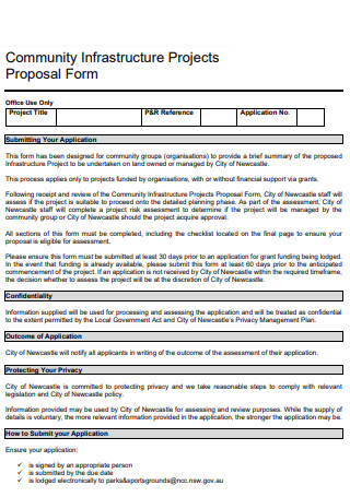 Community Infrastructure Projects Proposal Form