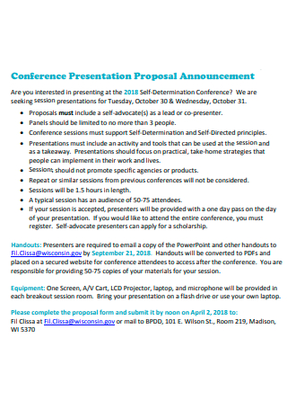 Conference Session Presentation Proposal