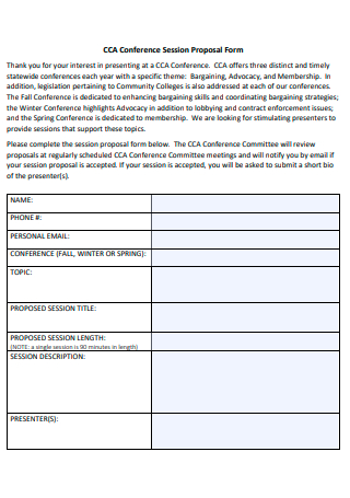 Conference Session Proposal Form
