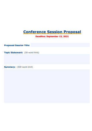Conference Session Proposal Template