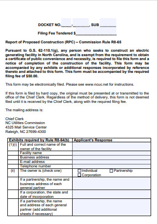 Construction Commission Business Report