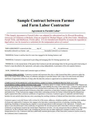 Contract Farming Labor Contractor Agreement1