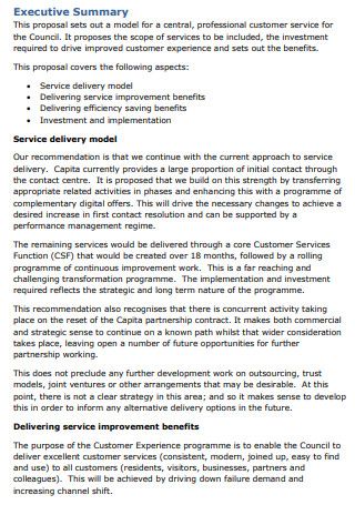 Customer Service Proposal