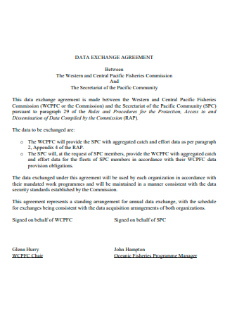 Data Exchange Agreement in PDF