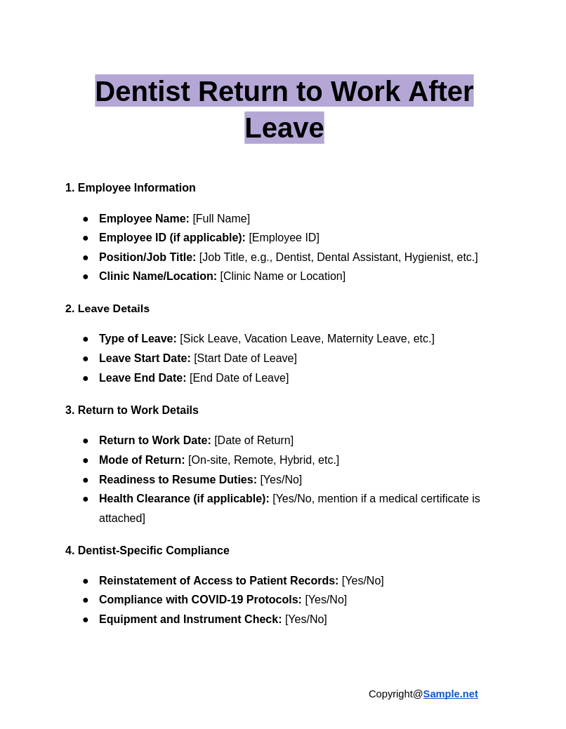 Dentist Return to Work After Leave Google Docs 12 12 2024 04 00 PM