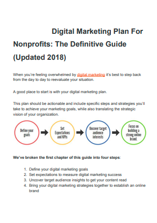 Digital Marketing Plan For Non Profits