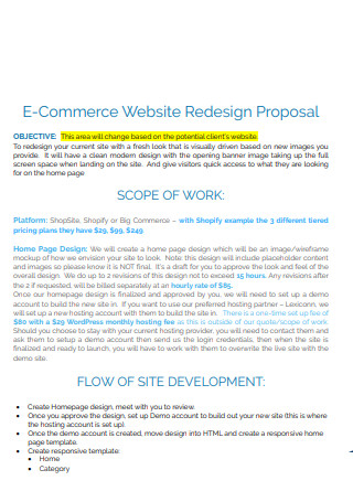 E Commerce Website Client Proposal