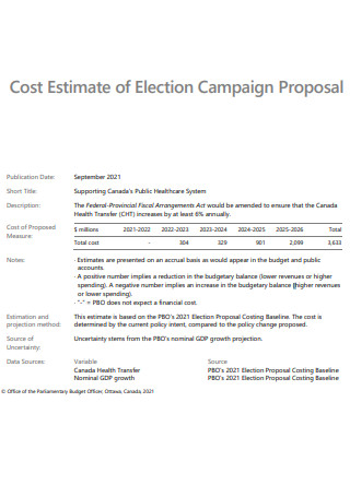 Election Campaign Proposal