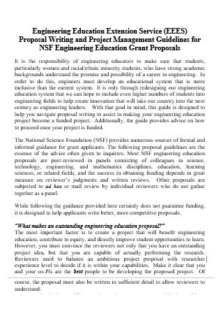 Engineering Education Extension Service Proposal