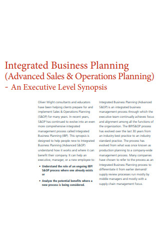 Enterprise Sales Operations Plan