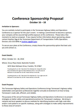 Events Conference Sponsorship Proposal