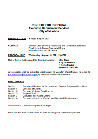 Executive Recruitment Services Proposal