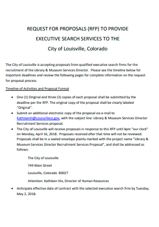 Executive Search Services Proposal
