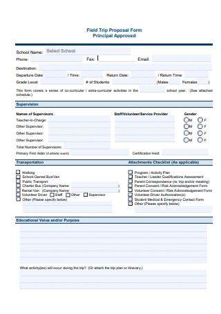 Field Trip Proposal Form