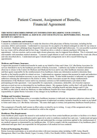 Financial Agreement Benefits