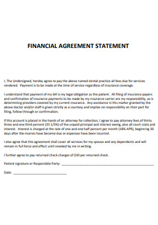 Financial Agreement Statement