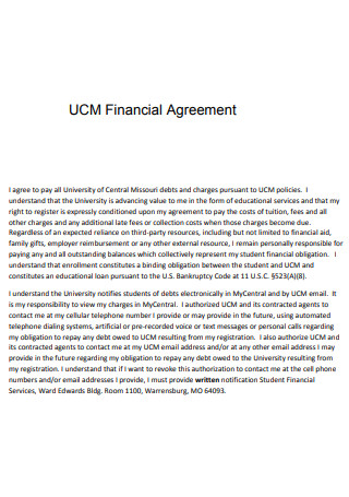 Financial Agreement