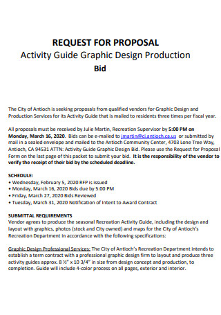 Graphic Design Production Bid Proposal