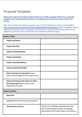 Health Campaign Proposal