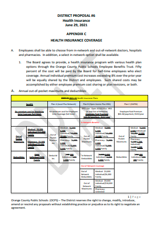 Health Insurance Coverage Proposal