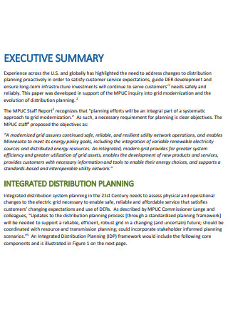 Integrated Distribution Sales Plan