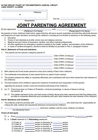 Joint Parenting Agreement