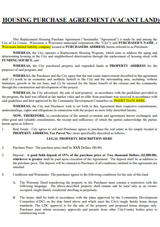 Land Property Purchase Agreement