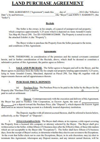 Land Purchase Agreement