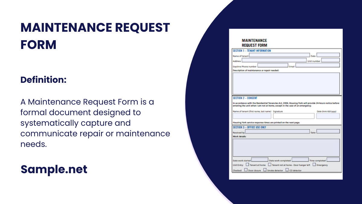 maintenance request form