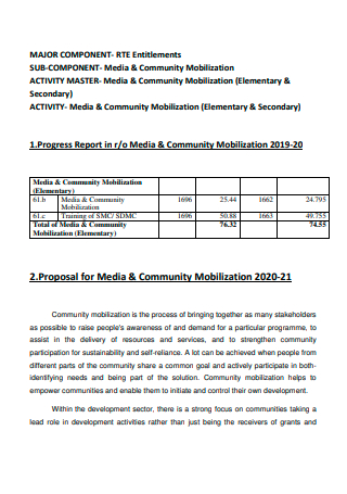 Media and Community Mobilization Proposal