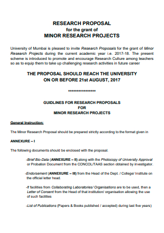Minor Research Project Proposal