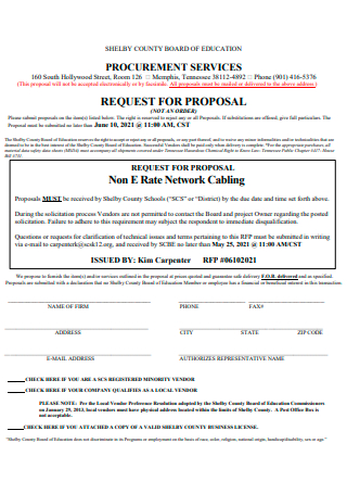 Network Cabling Proposal