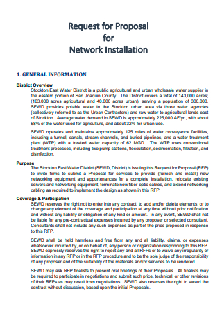 Network Installation Proposal