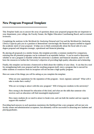 New Program Proposal Template