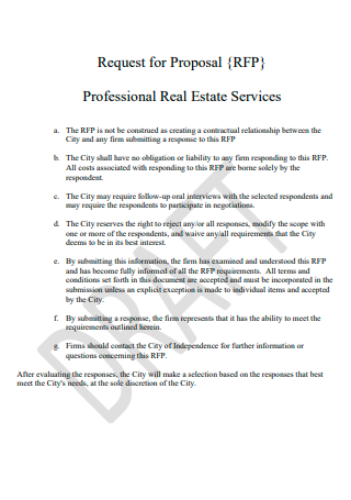 Professional Real Estate Service Proposal