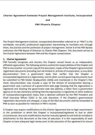 Project Management Charter Agreement