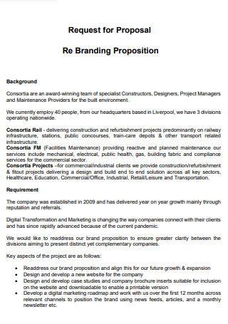 Re Branding Proposition Request for Proposal