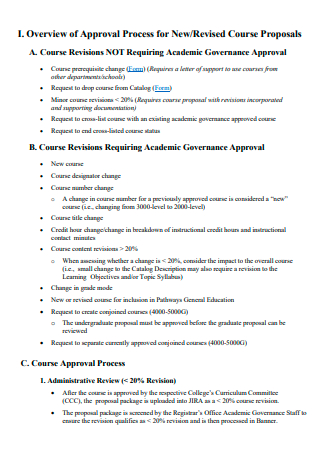 Revised Course Proposal