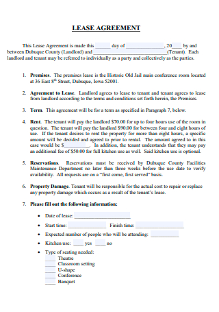 Room Lease Agreement Format