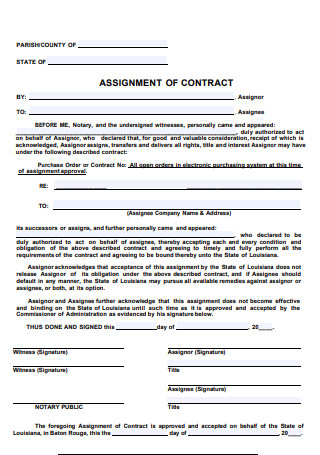 Sample Assignment Contract