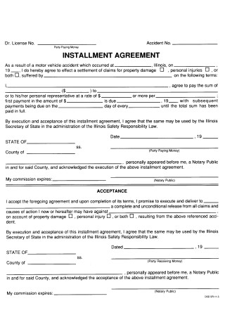 Sample Installment Agreement