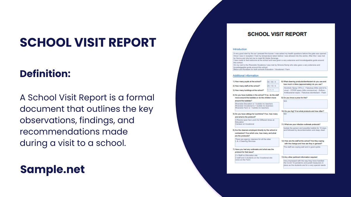 school visit report