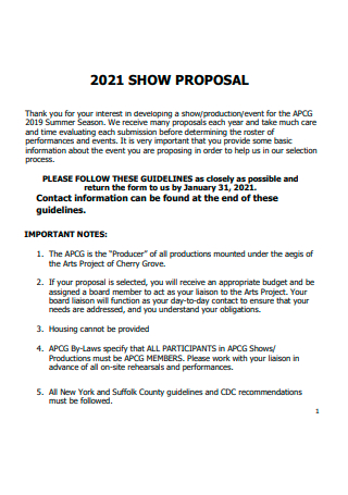 Show Proposal in PDF