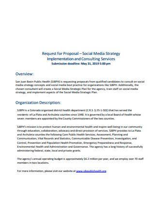 Social Media Strategy Implementation and Consulting Services Proposal