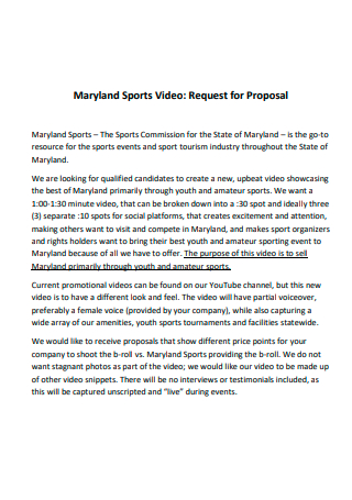 Sports Video Proposal