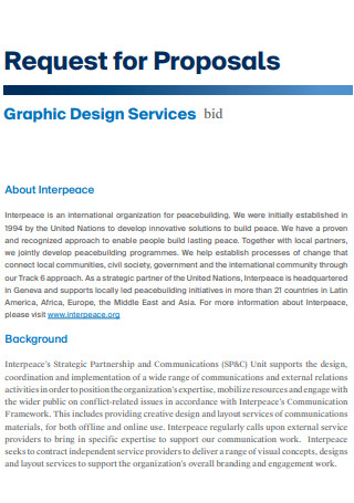 Standard Graphic Design Bid Proposal
