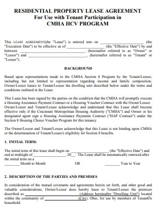 Standard Property Lease Agreement