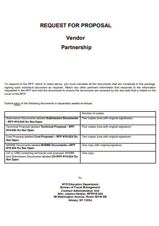 Standard Vendor Partnership Proposal