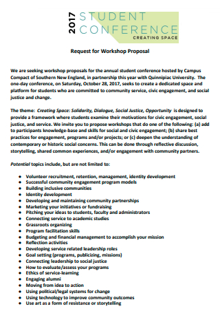Student Conference Workshop Proposal