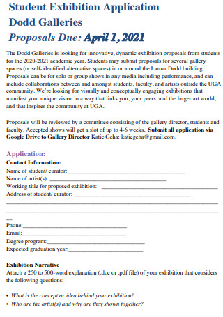 Student Exhibition Application Proposal